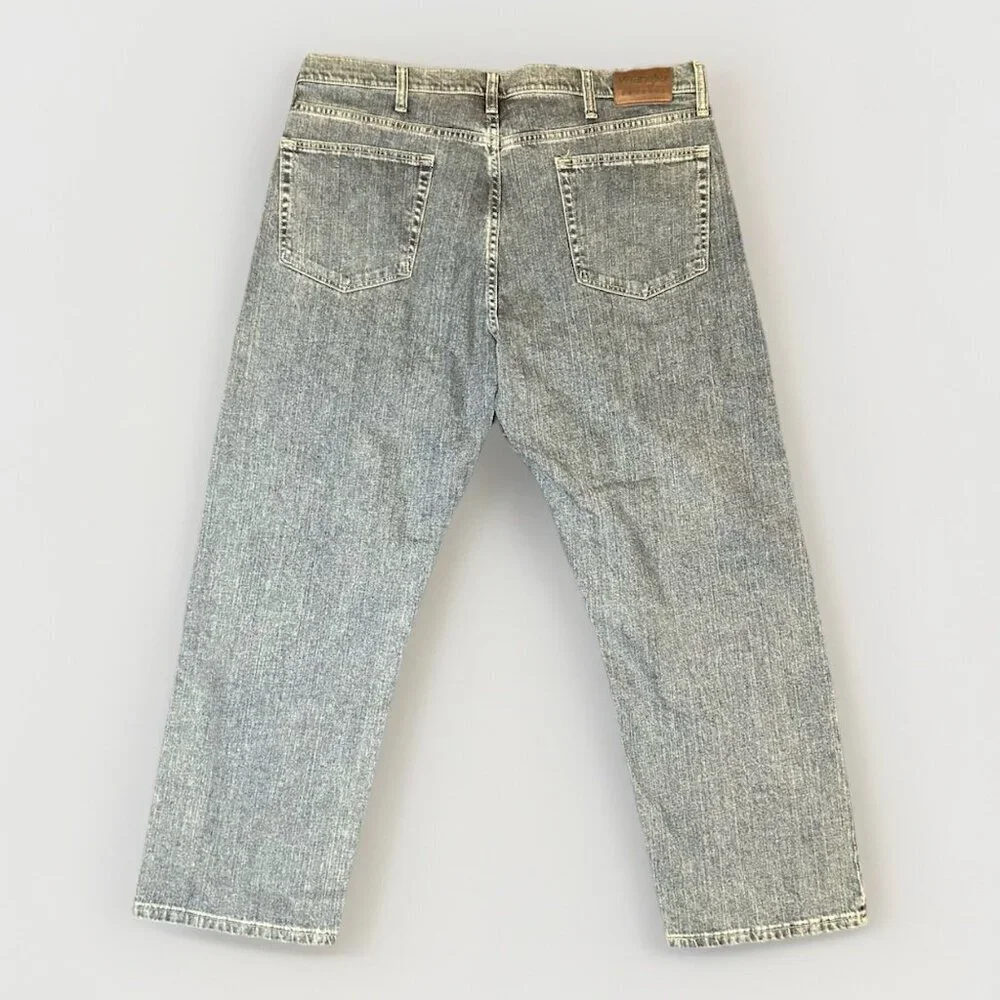 Wrangler Reserve Advanced Comfort Straight Leg Denim Blue Jeans Men's Size 38x29
